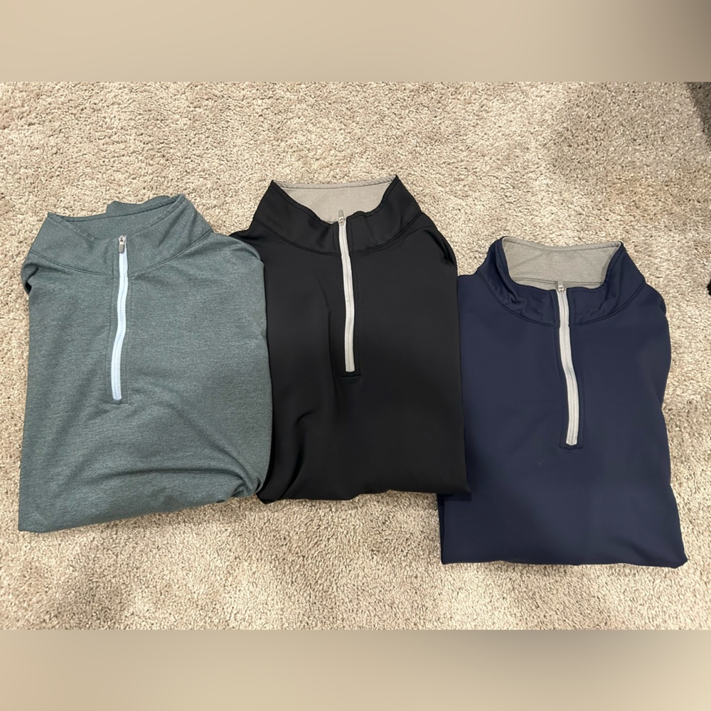 3 Men’s Peter Millar 1/4 Zip Pullovers